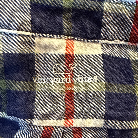 Vineyard Vines Navy and Red Plaid Kids Button-Down Shirt - Picture 4 of 7